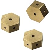 Chenshuo Mini Dual Purpose Incense, Brass Incense Holder for Incense Sticks, Hexagonal Shape Burner Plate Holder Censer Home Decoration, 3 Pcs
