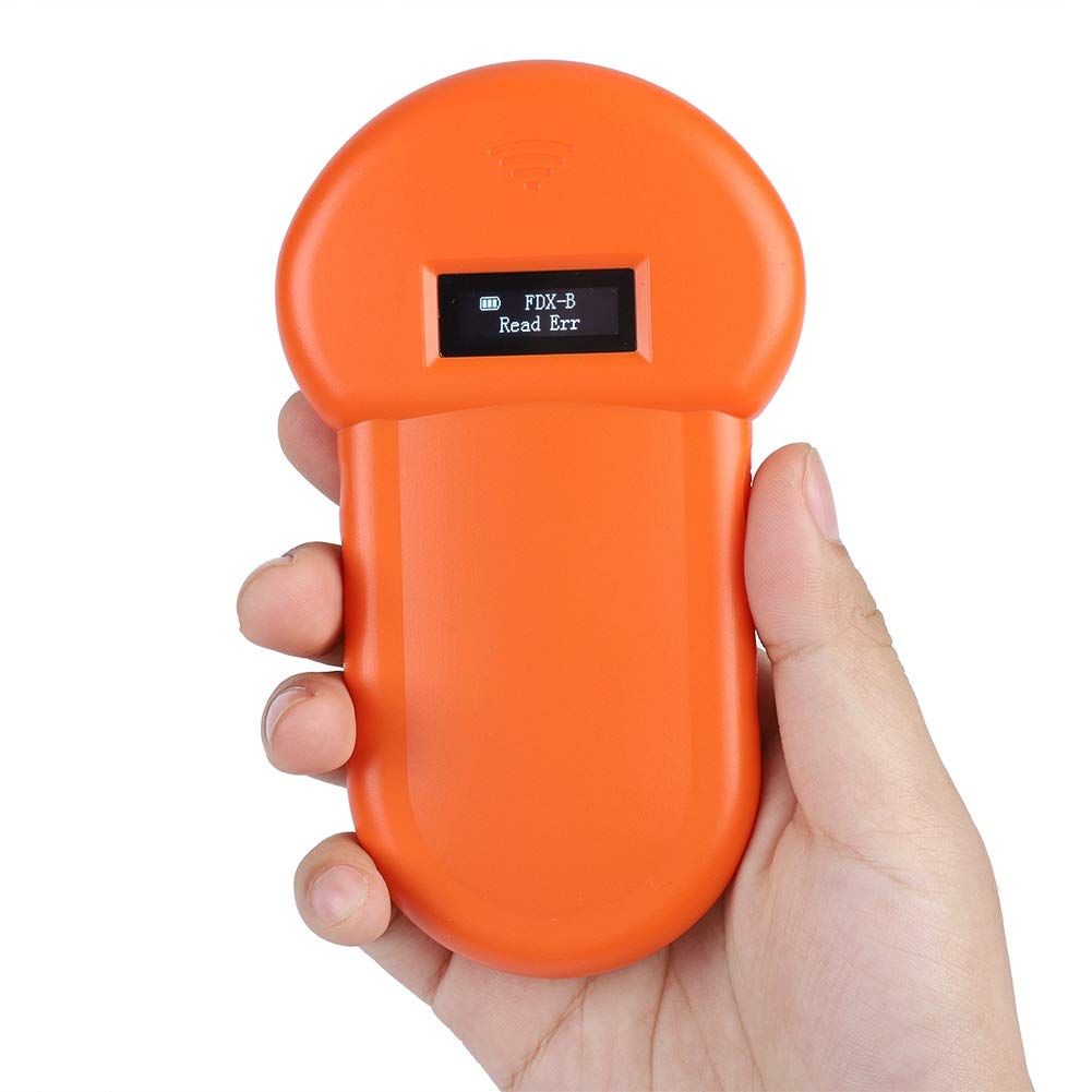 Animal ID Reader LCD Display RFID Portable Microchip Handheld Pet