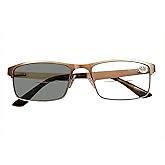 Circleperson Men Photochromic Light-sensible Reading glasses Sun readers spring hinges 55-17 UV protection