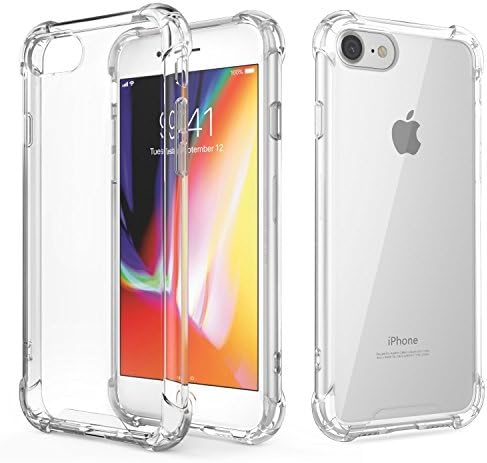 iPhone 8 Case, iPhone 7 Case, GANJOY Apple iPhone 8/7 Crystal Clear Shock Absorption Technology Bumper Soft TPU Cover Case for iPhone 8/7 - Clear