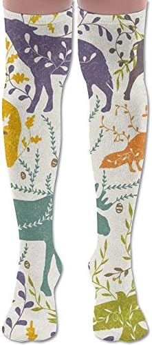 CHC40 Bucketfeet Mountain Animals Upgraded Knee High Graduated Compression Socks For Women And Men - Best Medical,Nursing,Travel &amp; Flight Socks - Running &amp; Fitness.