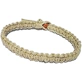 Natural Hemp Surfer Hawaiian Style Bracelet or Anklet - Handmade (8 inch Hemp Bracelet)