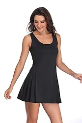 PCGAGA Women's Tennis Dress with Separate Shorts