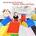 Costzon Crawl and Climb Foam Play Set, Colorful Fun Foam Play Set, 5 Piece Lightweight Interactive Set, Children’s Software Composite Toy for Toddlers, Preschoolers, Baby and Kids (Pale Red)