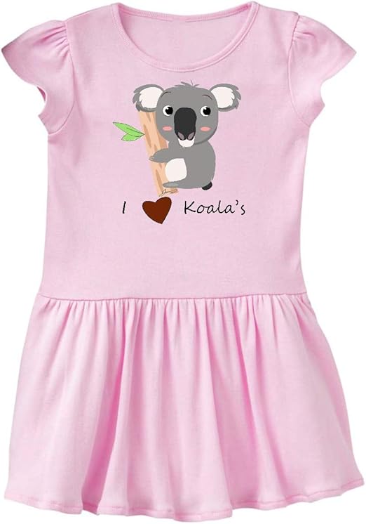 inktastic I Heart Koalas Toddler Dress Clothing
