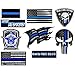 Mega Variety Pack of Thin Blue Line Police Officer Blue Lives Matter American Flag Vinyl Decal Sticker Car Truck BLM(8 Pack)
