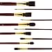 10 Professional Paint Brushes Set Long Handle Synthetic For Oil Acrylic With Roll Up Canvas Holder