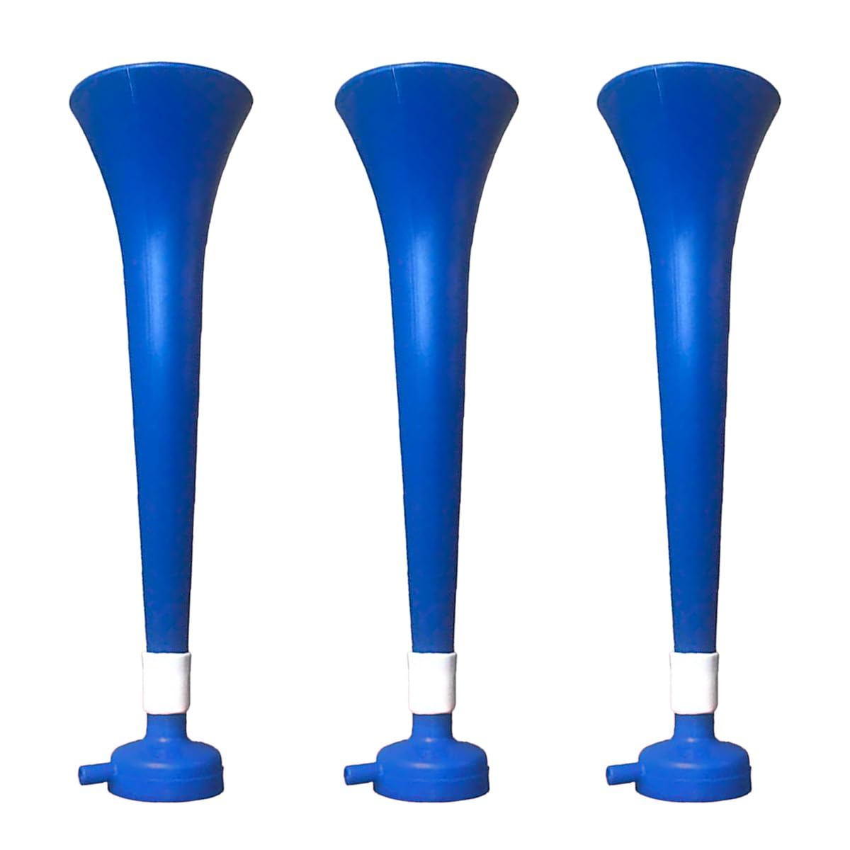 FUN FAN LINE - Pack 3 Resistant Plastic Vuvuzelas | Cheering Trumpets for Football, Sports Events and Parties | Extreme Noise Horn 120 DB | Party Favors for Fans (Greece)
