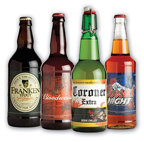 Morbid Enterprises - Halloween Glow in the Dark Beer Labels, 4 Designs