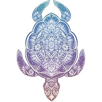Download Amazon.com: Beautiful Pastel Rainbow Ombre Mandala Turtle ...