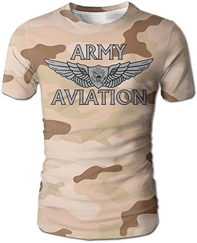 YCURNGG Men's US Army Aviation with Aircrew Wing Shirt,Adult Shirt,Leisure Shirt,Short Sleeve Shirt