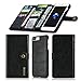 Compatible with iPhone 8 Plus / 7 Plus Wallet Case, SINIANL Leather Detachable Magnetic Protective Flip Folio Case with Credit Card Slots Holder Cover Snap Button for iPhone 7/8 Plus Black