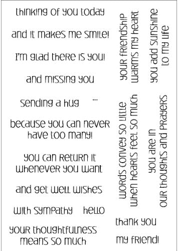 Brand New Inky Antics Clear Stamp Set 4""X6""-Simple Sentiments Brand New