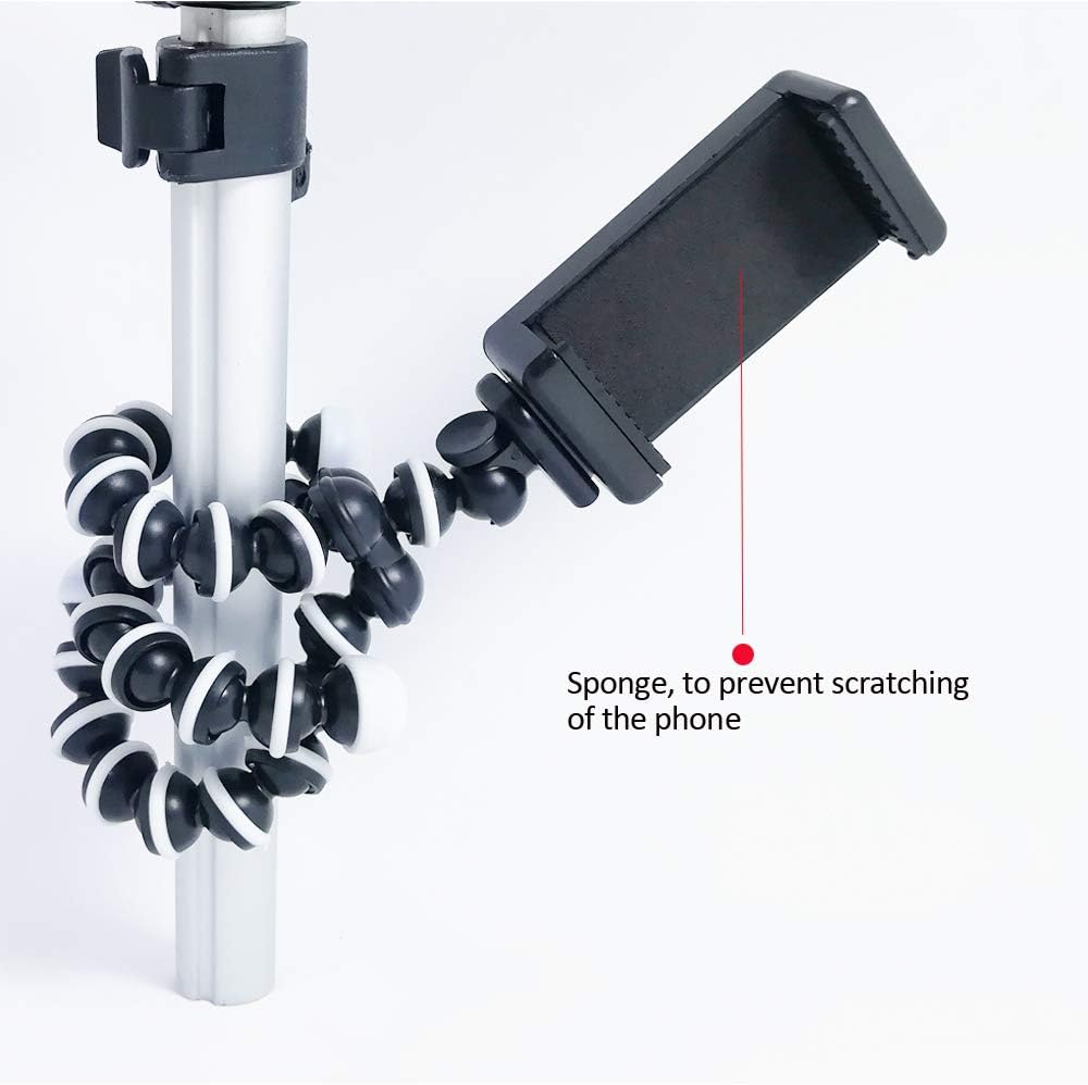 Kingneed Portable Flexible Cell Phone Octopus Tripod Phone Holder Selfie Tripod with Wireless Bluetooth Remote Shutte/Extendable Mount Holder: Camera & Photo