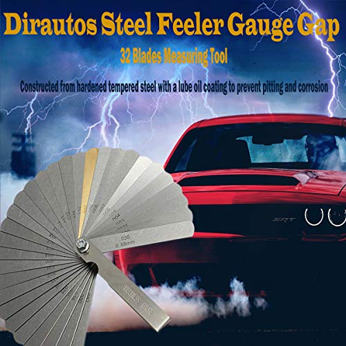 Engine Timing Light with Feeler Gauge 32 Blades,Inductive Timing Light Gun Timing Light Ignition Testers Engine Ignition Coil Tester for Car Motor Vehicle Motorcycle Marine Lawnmower Measuring Gap