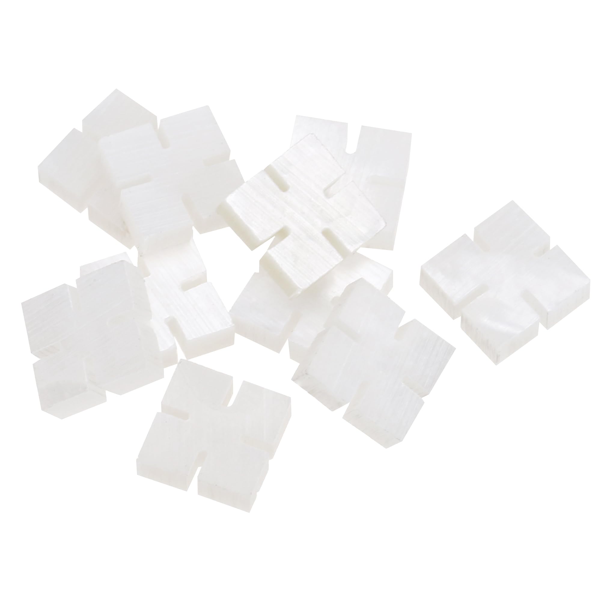 Musiclily Pro 6mm Natural Mother of Pearl Diamonds Snowflake Guitar Fretboard Inlay Dots, White Pearl(Set of 10)