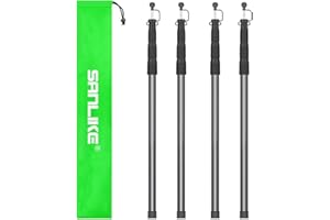 SANLIKE Tent Poles for Tarp, 98 in Tarp Poles Set, Tent Poles Replacement, Telescoping Pole, Canopy Poles, Camping Poles for 