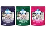 12 pack Blue Buffalo Wilderness for Cats Grain Free Pouches - 4 Pouches each of 3 Proteins - Duck, Chicken, and Salmon