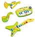 Liberty Imports 4-in-1 Musical Band Toy Instruments Playset for Kids - Keyboard, Guitar, Saxophone and Trumpet with Volume Control