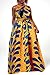 Uideazone Women's Sexy Sleeveless Halter Dress African Printed Maxi Long Dress