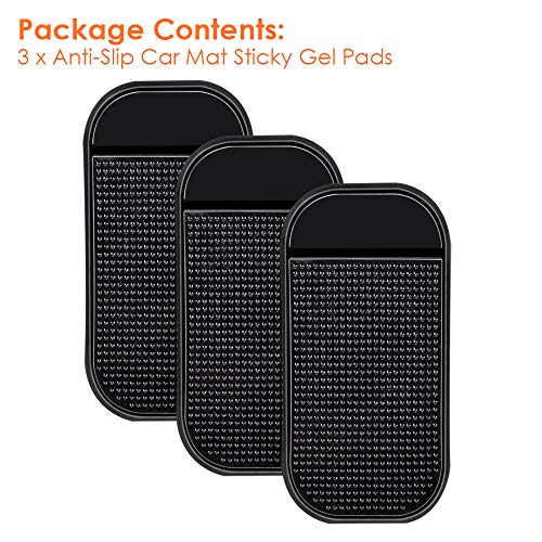 Qoosea Anti-Slip Car Dash Pad [3 Pack], Heat Resistant Non-Slip Slide Sticky Gel Pads Dashboard Radar Detector Grip Mount Holder Mat for Cell Phones Speakers Sunglasses Perfume - Thumbnail 5