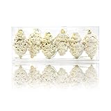 Yoland Frosted Plastic Pinecone Shape Shatterproof Luxury Christmas Ornaments Tree Garnish for Xmas, Party, Any Holiday Decorations 6Pcs ( 2.75’’ Pinecone Shape, Gold)
