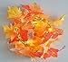 Gogo shopping 3 AA Battery Powered Lighted Fall Garland with 8 Mode - 8.2 Feet - Shades of Orange and Yellow Leaves with 20 Lights - Perfect Fall/Christmas/Home Decoration (2.5M, Warm White)