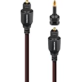 AudioQuest 3m Cinnamon Optical Toslink Fiber-Optic Cable + Mini-Adaptor