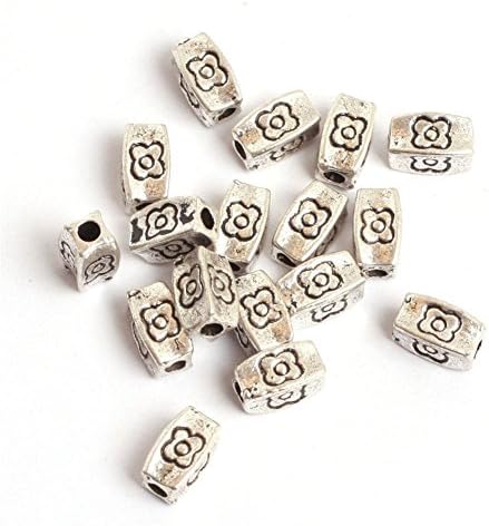 GEM-inside Small Tube Bali Style Antique Tibetan Silver Findings Jewelry Making DIY Spacer Beads One Bag 50Pcs FGP0066