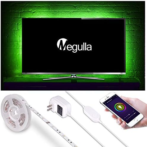 Megulla TV Backlight, Smart Wifi RGBW LED Light Strips with Timer and Dimmer, UL-listed Power Adapter, APP Control by Smart Phone, Works with Alexa and Google Assistant (79in Strips: Fit 35-50in TVs)