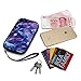 Unisex Portable Washable Travel All Smartphone Wristlets Bag Clutch Wallets, Change Purse,Pencil Bag,Cosmetic Bag Pouch Coin Purse Zipper Change Holder With Strap (Colorful Stereogram)