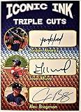 2019 YORDAN ALVAREZ, JOSE ALTUVE, ALEX BREGMAN Baseball Card - Houston Astros Iconic Ink Custom Baseball Card - Facsimile Autograph!