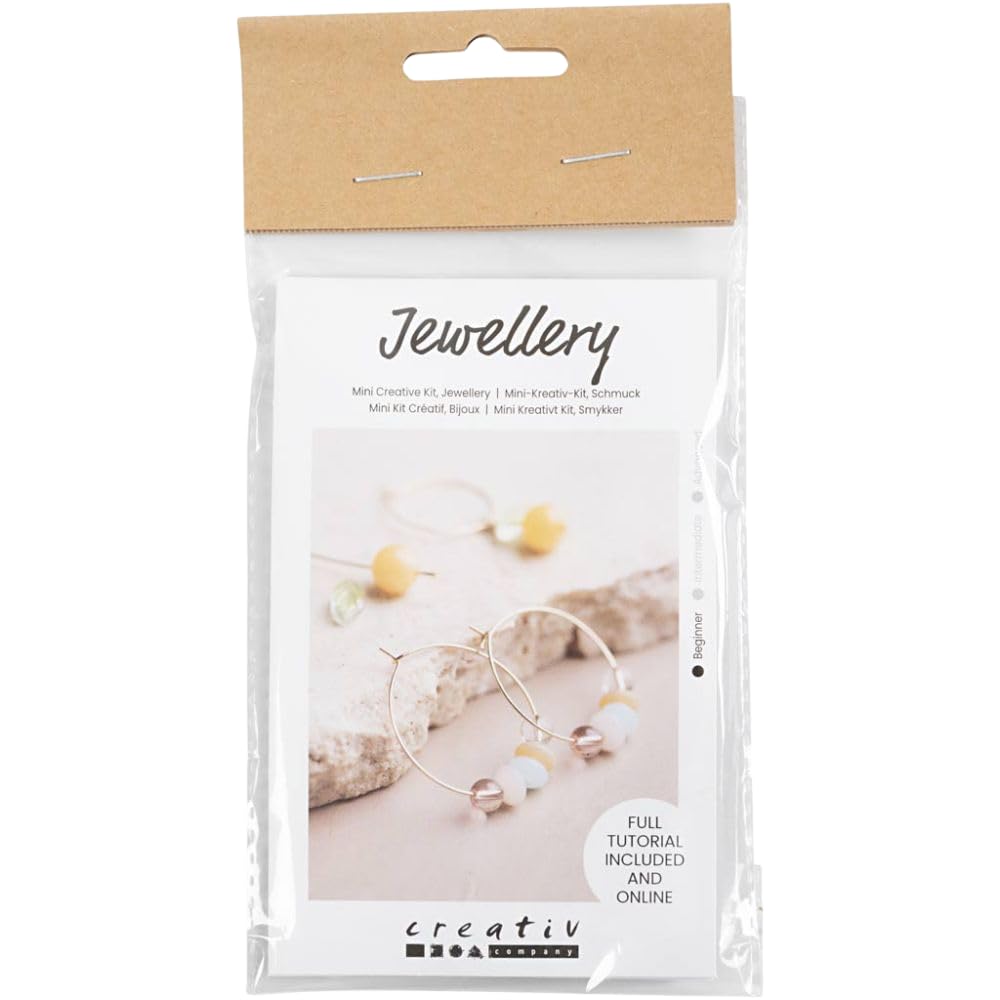 Creativ Mini Craft Kit Jewellery - Make Your Own Beaded Necklaces, Bracelets, Earrings - Beginner Jewellery Making Kit