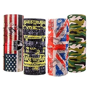 Autofy Unisex Bandana Multipurpose Freesize Lycra Headwrap Riding Hair Band Motorcycle Face Mask For Men And Women