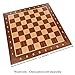 Requa Chess Board with Inlaid Wood and Ranks and Files, Large 15 x 15 Inch, Board Only