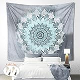 Tapestry Wall Hanging, MDShun Teal Mandala Wall Tapestries Indian Hippie Bohemia