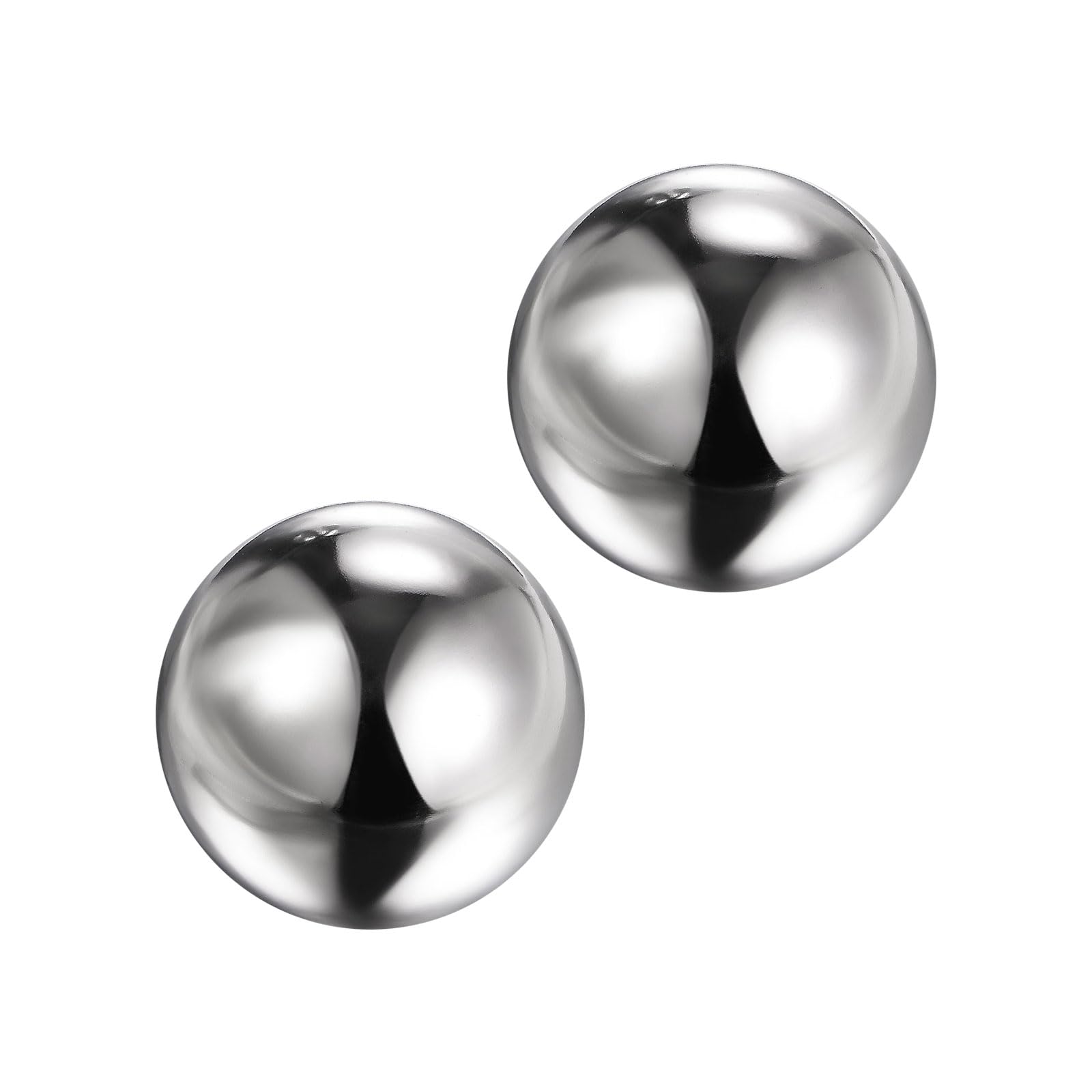 M METERXITY 5-Pack Gazing Ball, 2 Inch/ 5.1cm Mirror Polished Hollow Ball for Outdoor Ornament, Stainless Steel Hollow Sphere Gazing Mirror Ball [Silver Tone]