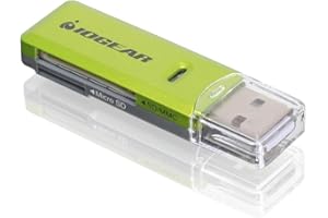 IOGEAR USB 2.0 SD Portable Card Reader - Dual Slot - Rate Up To 480Mbps - USB Powered - SDXC/SDHC/SD/Micro SDXC/Micro SD/Micro SDHC/M2/MS/CF/UHS-I - Mac/Win/Chrome - GFR204SD