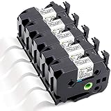 Greateam Compatible Label Tape Replacement for Brother TZe-251 TZ-251 24mm 1inch Laminated Black on White Tape use for Brother P-Touch Label Maker PTD600, PTE500, PTE550W, PTH500LI, PTP700, PTP750W