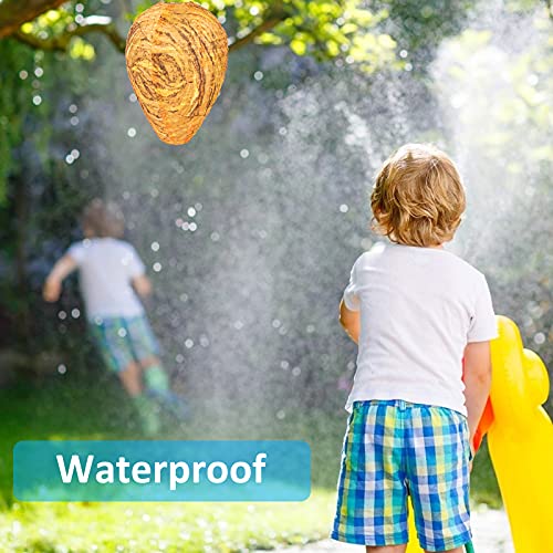 Stingmon 3 Pack Waterproof Fake Wasp Nest Decoy, Wasp Trap Hanging, Bee