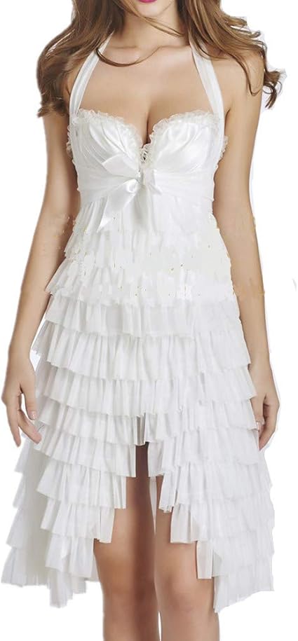 Amazon ワンピース レース コルセット スカート ゴスロリ パーティードレス 通販