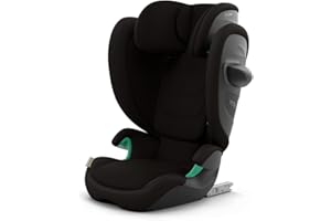 Cybex Solution G2 Folding High-Back Booster Seat - Lightweight, Travel-Friendly, Rigid Latch Installation, Linear Side-Impact Protection, Height Adjustable, Moon Black