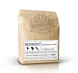 Fresh Organic Whole Bean Coffee - Fair Trade , Gourmet , Medium Roast Blend