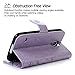 Mavis's Diary for iPhone 7 Plus Case, iPhone 8 Plus Case Wallet Embossed Floral Butterfly PU Leather Folio Elegant Flip Case, Card Slots, Soft TPU Inner Cover Violet