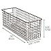 mDesign Slim Metal Wire Food Storage Organizer Basket with Handles - Organization in Kitchen Cabinets, Pantry Shelf, Bathroom, Laundry Room, Closets, Garage, Concerto Collection, 4 Pack, Bronze