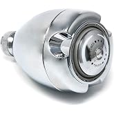 Niagara Conservation N2912CH Earth Spa 3-Spray with 1.25 GPM 2.7-in. Wall Mount Adjustable Fixed Shower Head in Chrome, 1-Pack | Bathroom Shower Head Sprayer with Pressure Compensation Technology