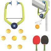 LIYUANBAIHUO Door Pong Game Set,Hanging Table Tennis Trainer Portable Set with 2 Pcs Racket &amp; 6 Pcs Balls, Adjustable Portable Table Tennis Exerciser for Indoor Fun (Wooden Racket)