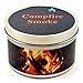 Campfire Smoke - Container Candle, 6 oz - Made with Beeswax, Coconut and Soy - Black Tin Candle - Handmade in The USA - Candeo Candle