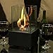 Sunnydaze Cubic Tabletop Fireplace, Indoor Ventless Bio Ethanol Fire Pit, Long Lasting Burn Time, Black