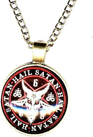 Black Metal Satanic Necklace/Pendant with Chain
